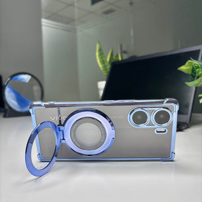 Vivo V29e 5G Original Luxury Magnifier Ring Stand Shockproof Airbags Corner Case