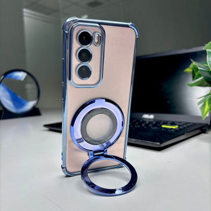 Oppo Reno 12 Pro 5G Original Luxury Magnifier Ring Stand Shockproof Airbags Corner Case