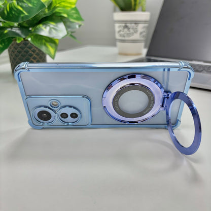 Oppo F25 Pro 5G Original Luxury Magnifier Ring Stand Shockproof Airbags Corner Case