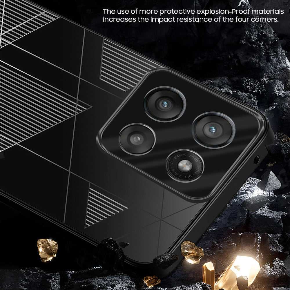 Motorola Edge 60 Fusion 5G Triangle Pattern Matte Back Shockproof Case