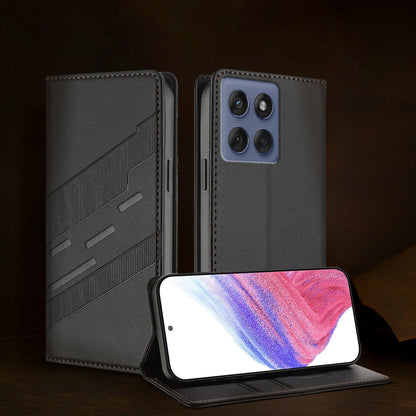 Motorola Edge 60 Fusion 5G Retro PU Leather Magnetic Wallet Flip Case with Charm Strap