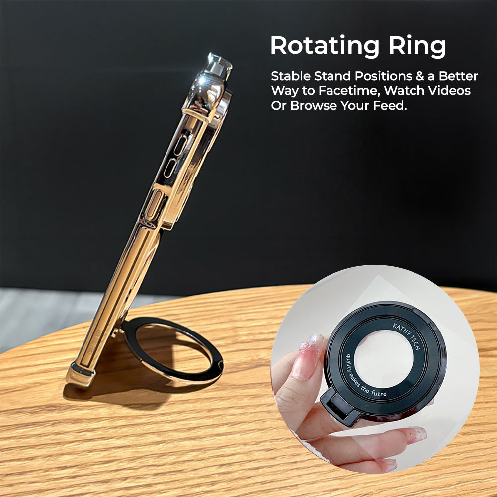Nothing Phone 3a Pro 5G Original Luxury Magnifier Ring Stand Shockproof Airbags Corner Case