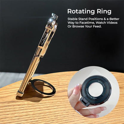 Nothing Phone 3a Pro 5G Original Luxury Magnifier Ring Stand Shockproof Airbags Corner Case