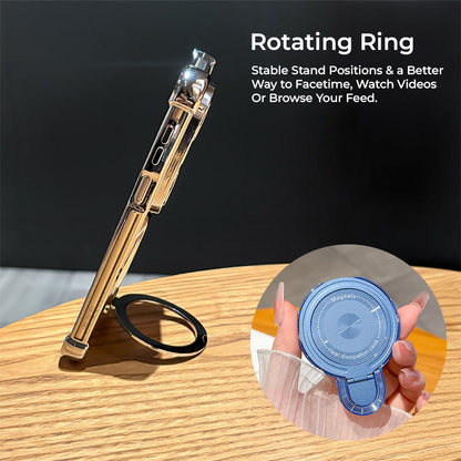 Nothing Phone 3a Pro 5G Luxury Four Corner Invincible Bracket Ring Stand Case