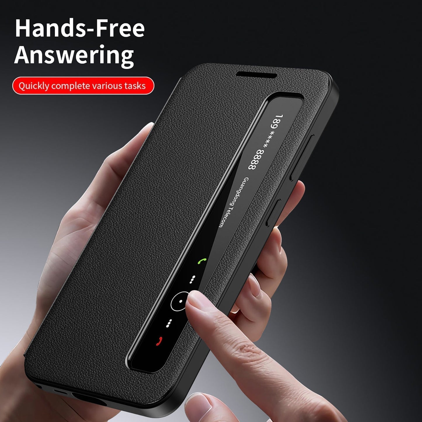 Samsung Galaxy S24 FE 5G Smart Side Window Flip Leather Case