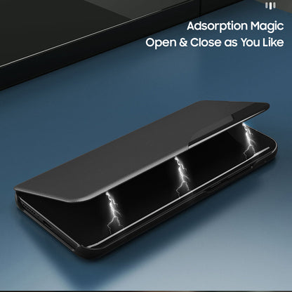 Oppo Reno 12 5G Luxury Half Window Leather Flip Case
