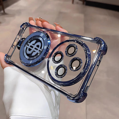 OPPO F27 PRO+ 5G Four Corner Airbags 100% Original Astro Money Magnet Rotating Dollar Case