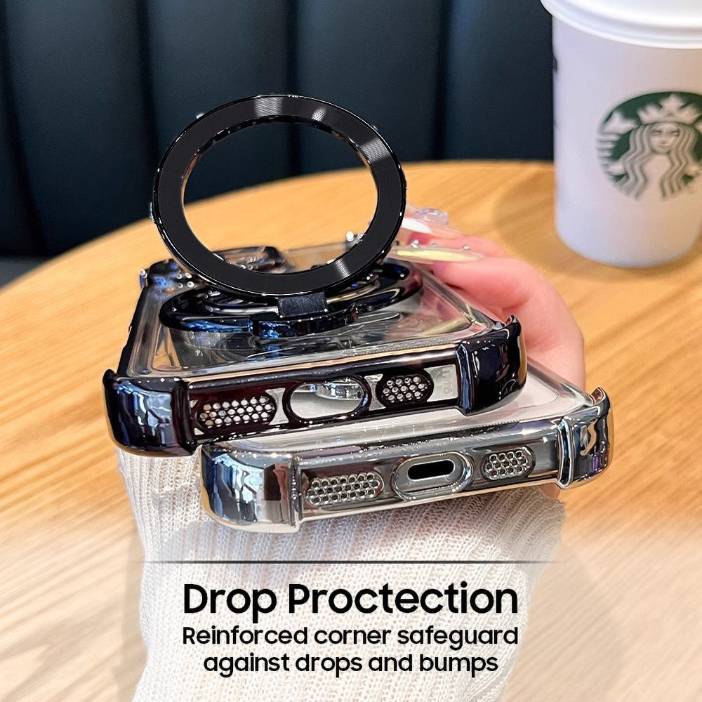 Vivo V50 5G Four Corner Airbags 100% Original Astro Money Magnet Rotating Dollar Case (Buy 1 Get 1 Surprise Cover)