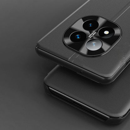 Redmi Note 14 Pro+ 5G Luxury Half Window Leather Flip Case