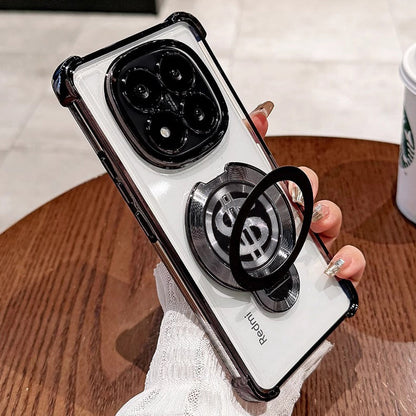 Redmi Note 14 Pro 5G Four Corner Airbags 100% Original Astro Money Magnet Rotating Dollar Case