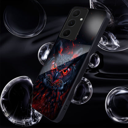 Samsung Galaxy A56 Premium Acrylic Shockproof Glass Back Case (Inferno Owl)