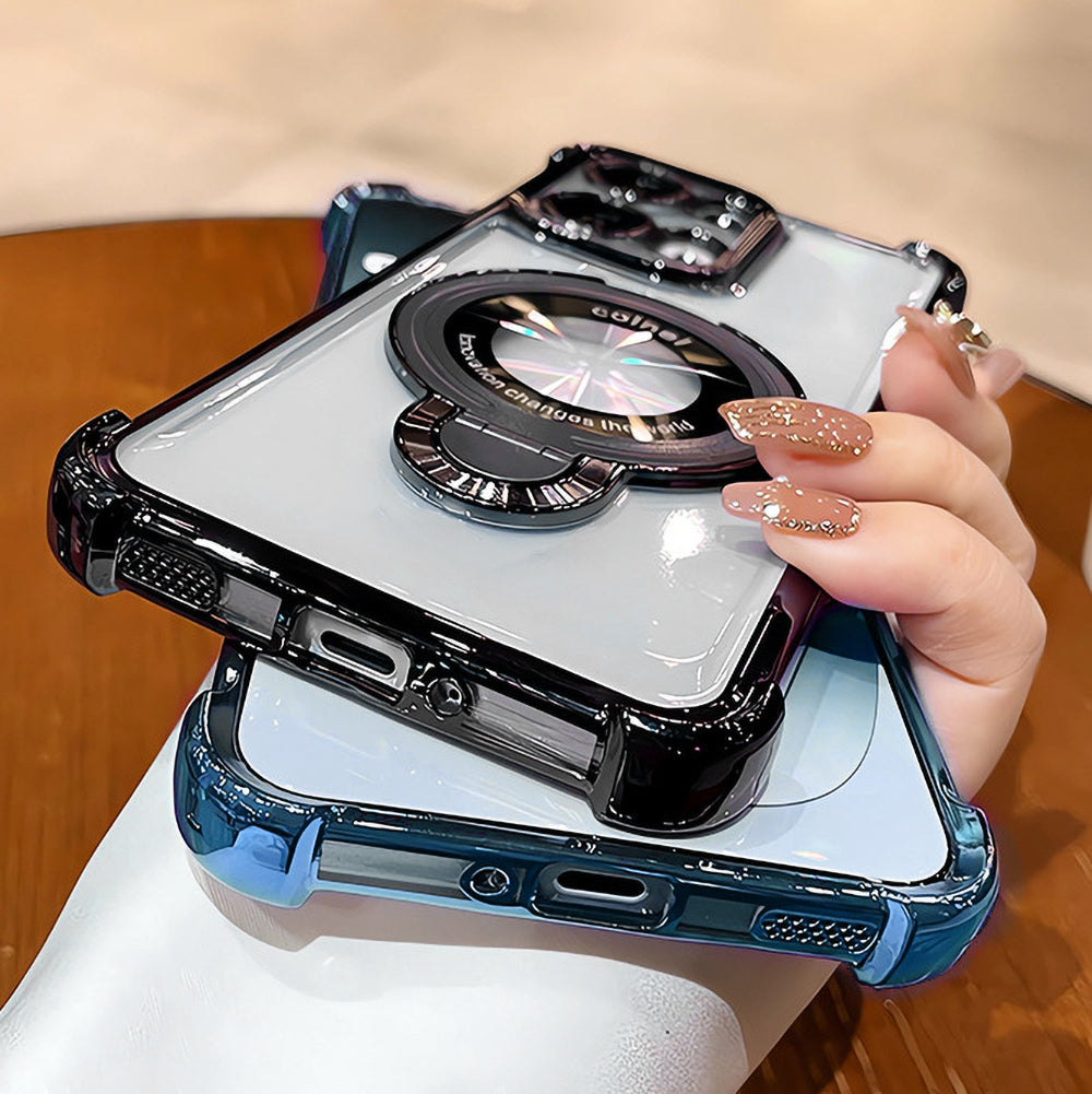 Oppo Reno13 5G Original Luxury Magnifier Ring Stand Shockproof Airbags Corner Case