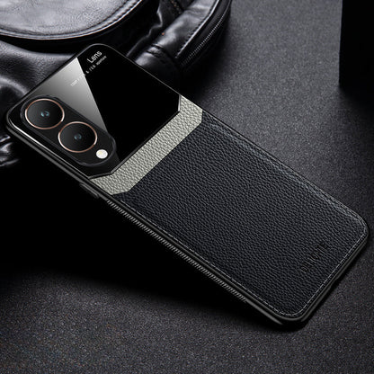 Vivo Y28 5G Premium Leather Lens Protective Case