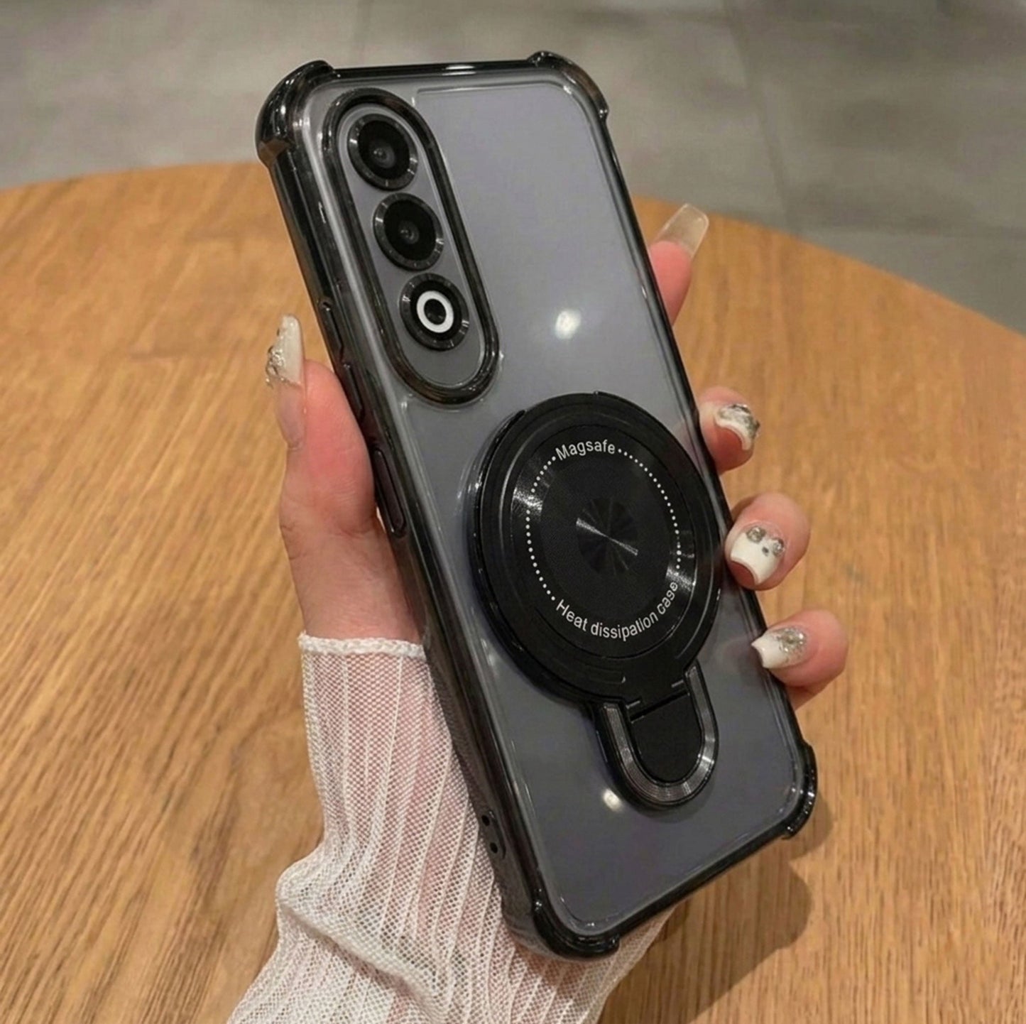 OnePlus Nord CE4 5G Luxury Four Corner Invincible Bracket Ring Stand Case