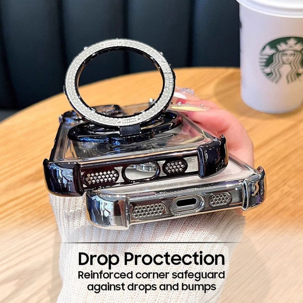 OnePlus Nord CE4 5G Luxury Four Corner Invincible Bracket Ring Stand Case