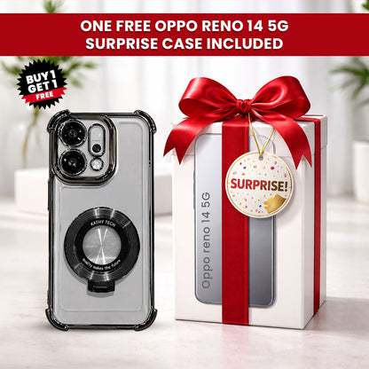 Oppo Reno 14 5G Original Luxury Magnifier Ring Stand Shockproof Airbags Corner