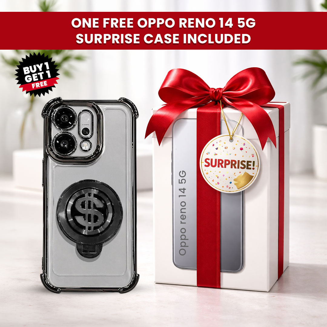 Oppo Reno 14 5G Four Corner Airbags 100% Original Astro Money Magnet Rotating Dollar Case
