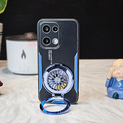 Oppo Reno 13 5G Stress Buster Wheel Aluminium Metal Scratch Resistant Back Case