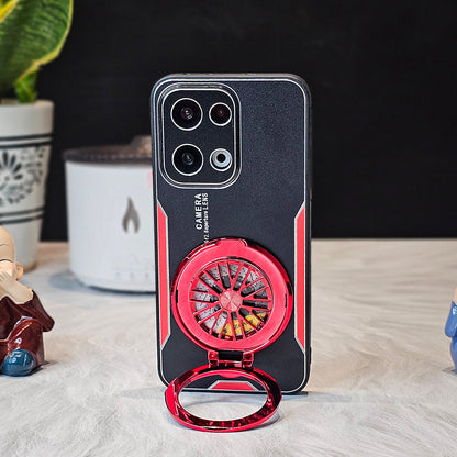 Oppo Reno 13 5G Stress Buster Wheel Aluminium Metal Scratch Resistant Back Case