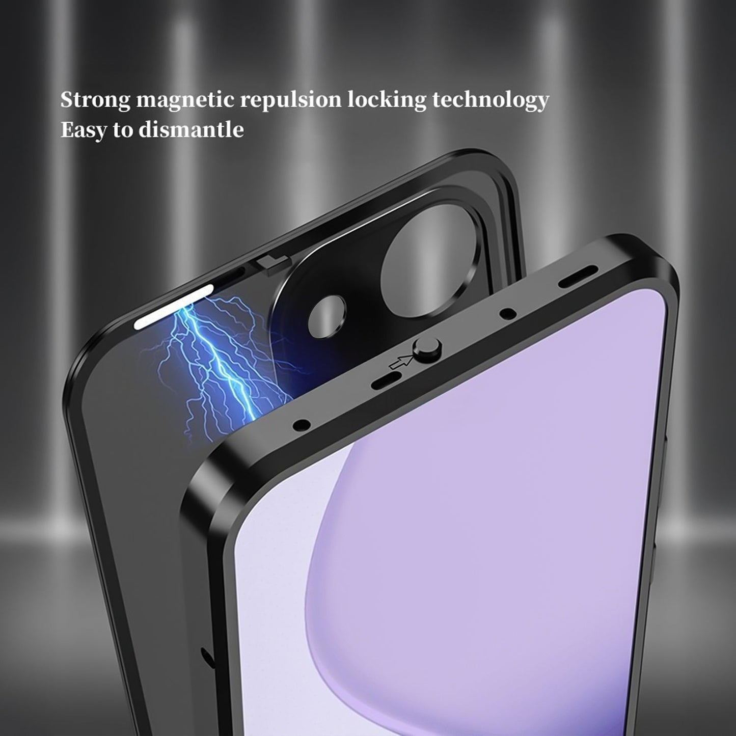 Oppo Reno 13 5G Aluminium Metal Bumper Shield Transparent Back Case