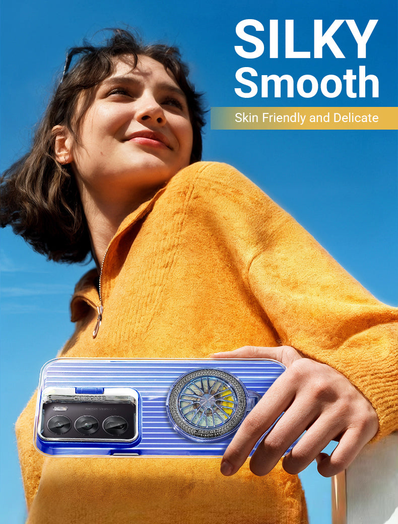 Sleek Oppo Reno 12 luxury case with rotating camera wheel.