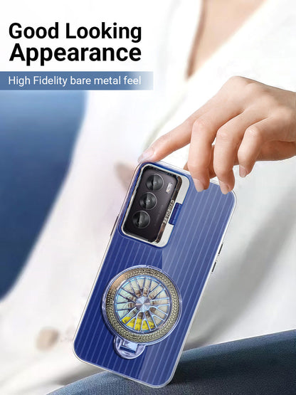 Oppo Reno 12 case with precise cutouts and rotating lens cover.