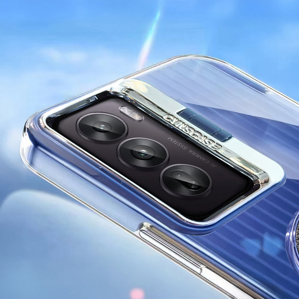 Dual-layer Oppo Reno 12 case with magnetic ring holder.