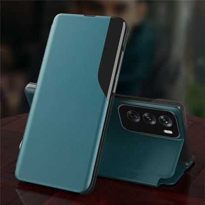 Oppo Reno12 5G Luxury Half Window Leather Flip Case
