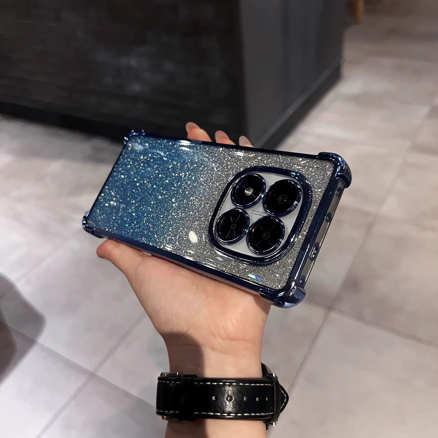 Redmi Note 14 Pro+ 5G Luxury Shimmer Shockproof Airbag Case