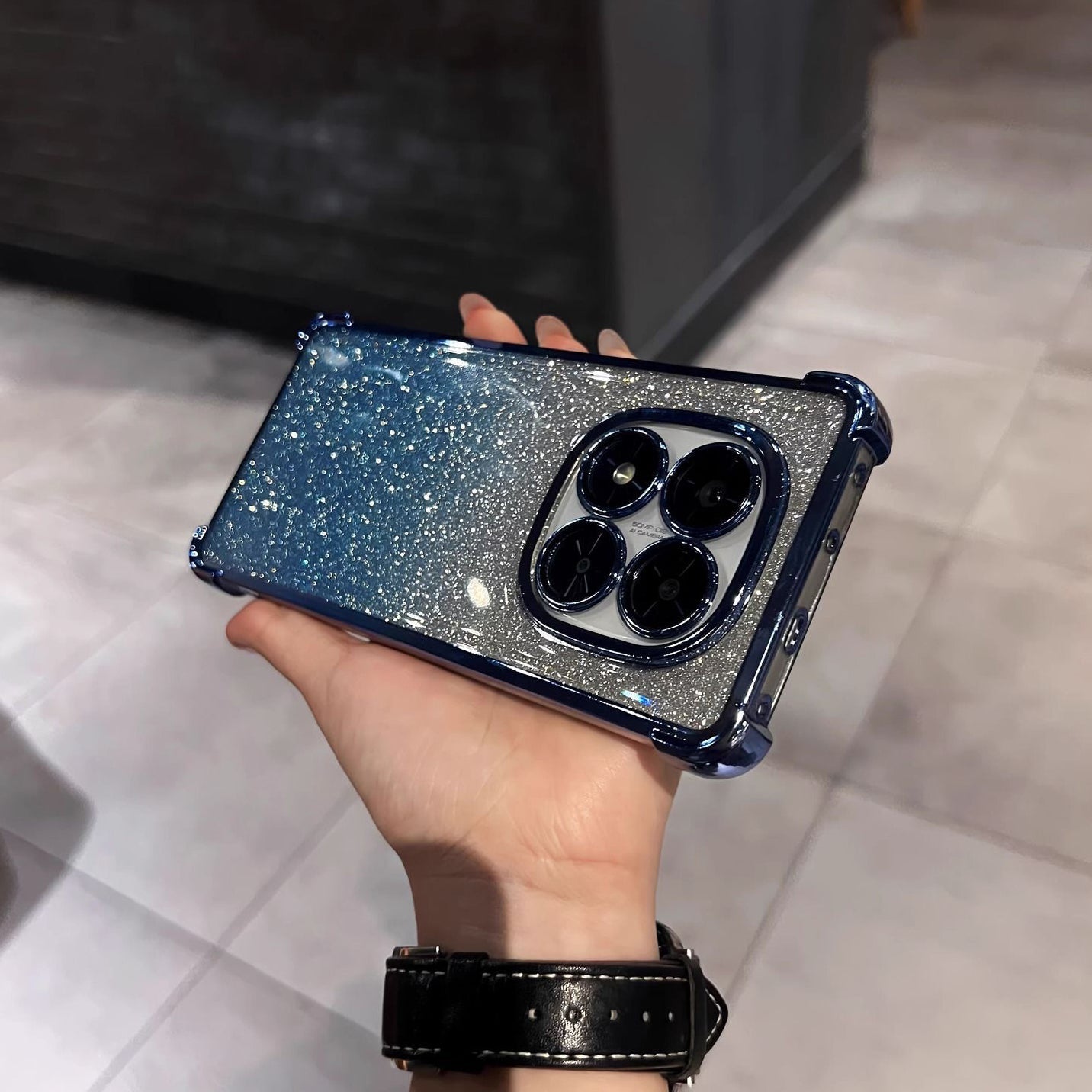 Redmi Note 14 Pro Plus 5G Luxury Shimmer Shockproof Airbag Case