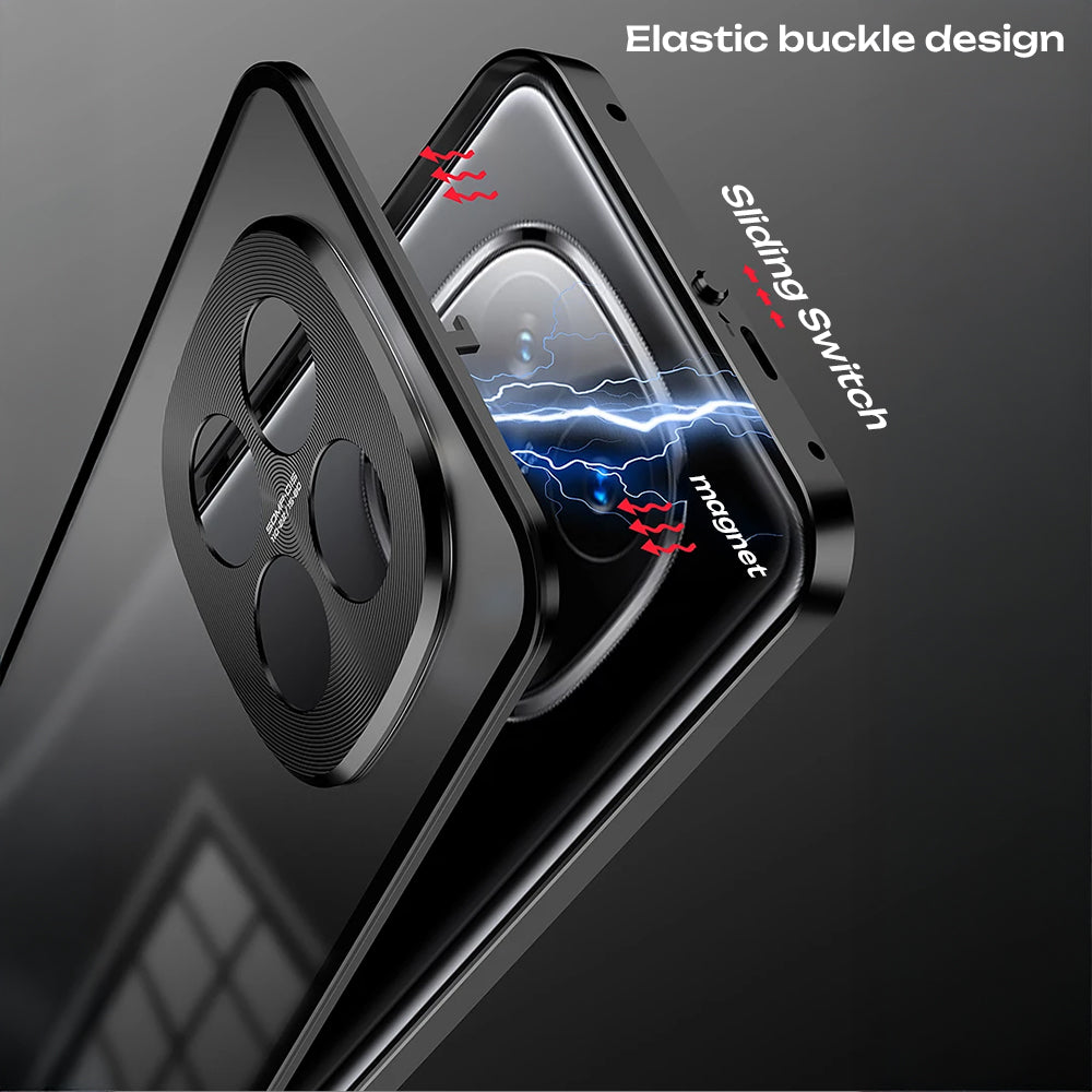 Redmi Note 15 Pro Plus 5G Aluminium Metal Bumper Shield Transparent Back Case