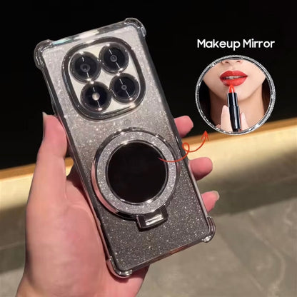 Redmi Note 14 Pro 5G Luxury Shimmer Mirror Back Shockproof Airbag Case