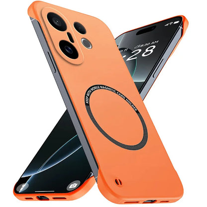VIVO X200 FE 5G Frameless Magnetic Wireless Charging Case — Ultra-Slim Clear MagSafe Compatible Cover
