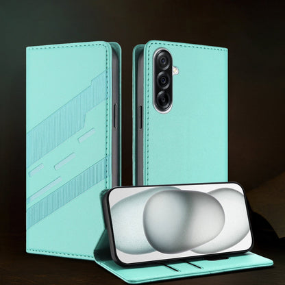 Magnetic PU leather cover with embossed design for Galaxy A56 5G