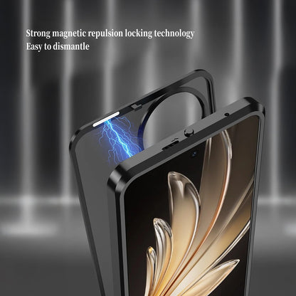 Vivo V50 5G Aluminium Metal Bumper Shield Transparent Back Case