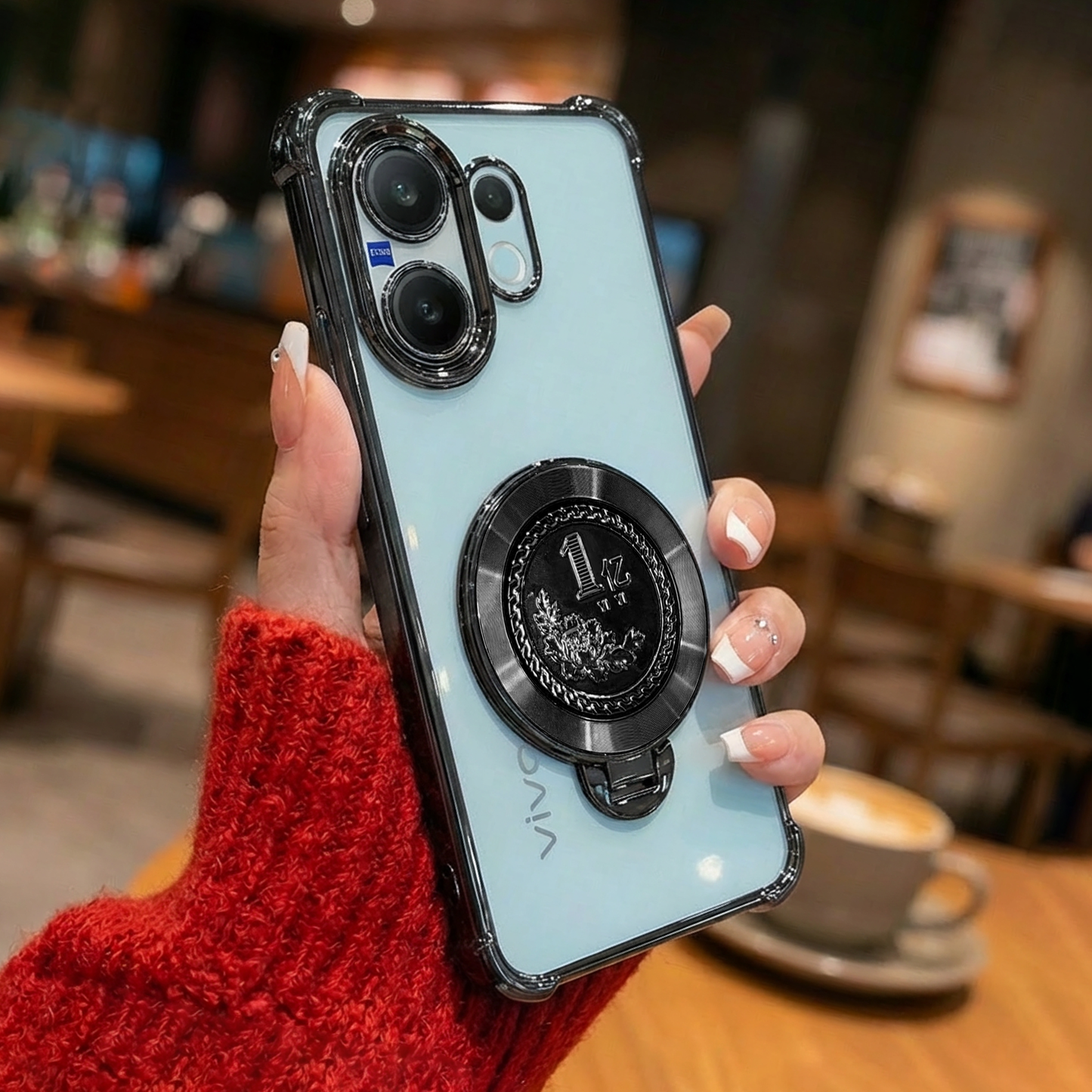 Vivo X200 FE 5G Premium Billion Wheel Rotating Shockproof Airbags Case