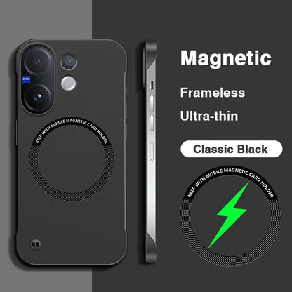 Vivo V60 5G Frameless Magnetic Wireless Charging Case — Ultra-Slim Clear MagSafe Compatible Cover