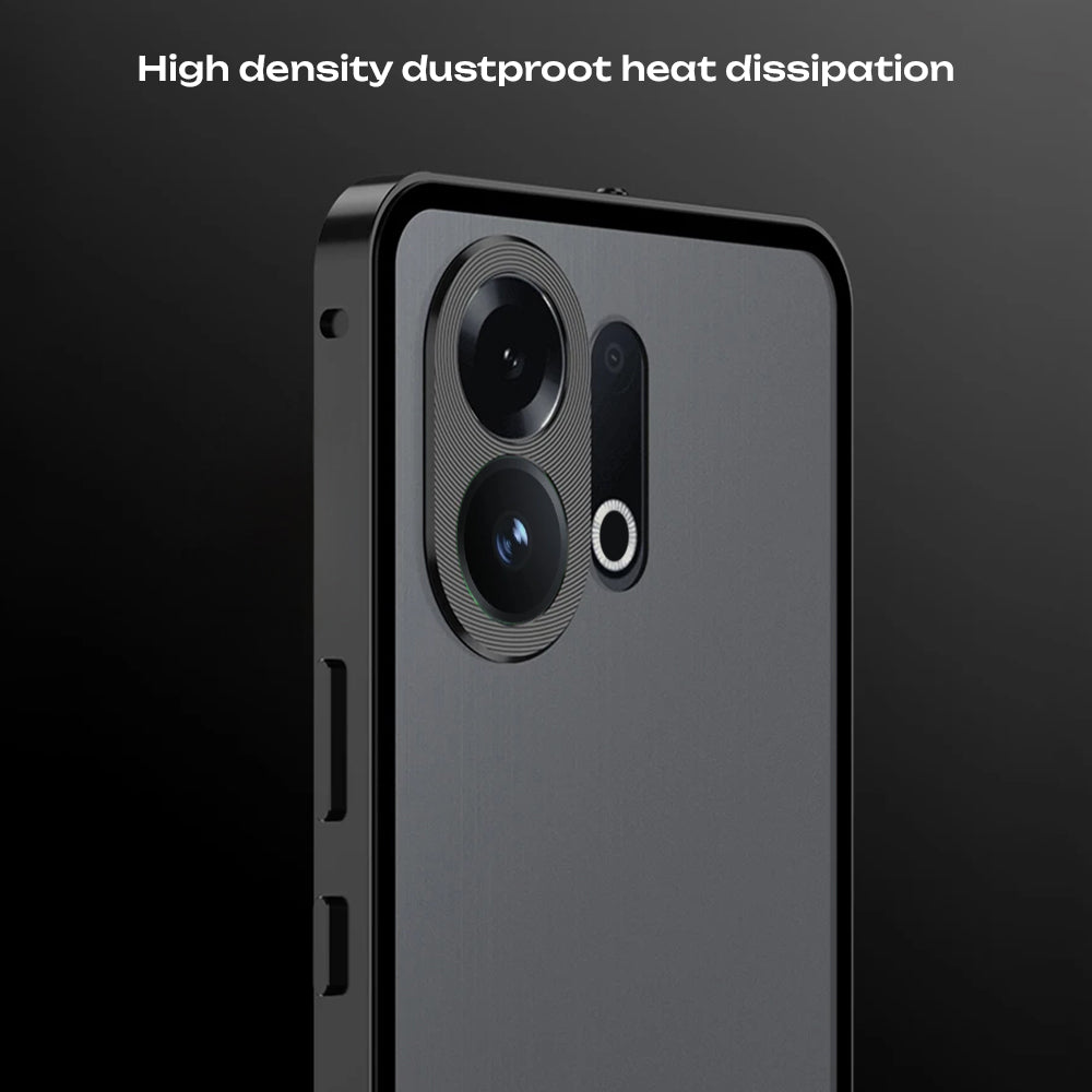 Vivo V60 5G Aluminium Metal Bumper Shield Transparent Back Case