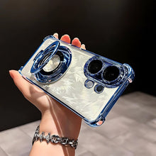 Vivo V60 5G Original Luxury Magnifier Ring Stand Shockproof Airbags Corner Case