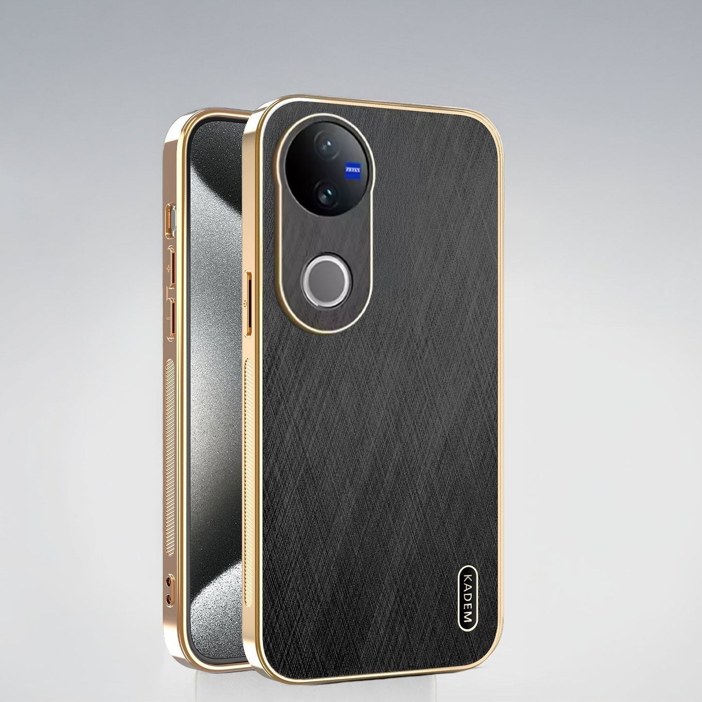 Vivo V50 5G Premium Electroplated Frame Gold Thread Pattern Soft Case (Buy 1 Get 1 Surprise Cover)