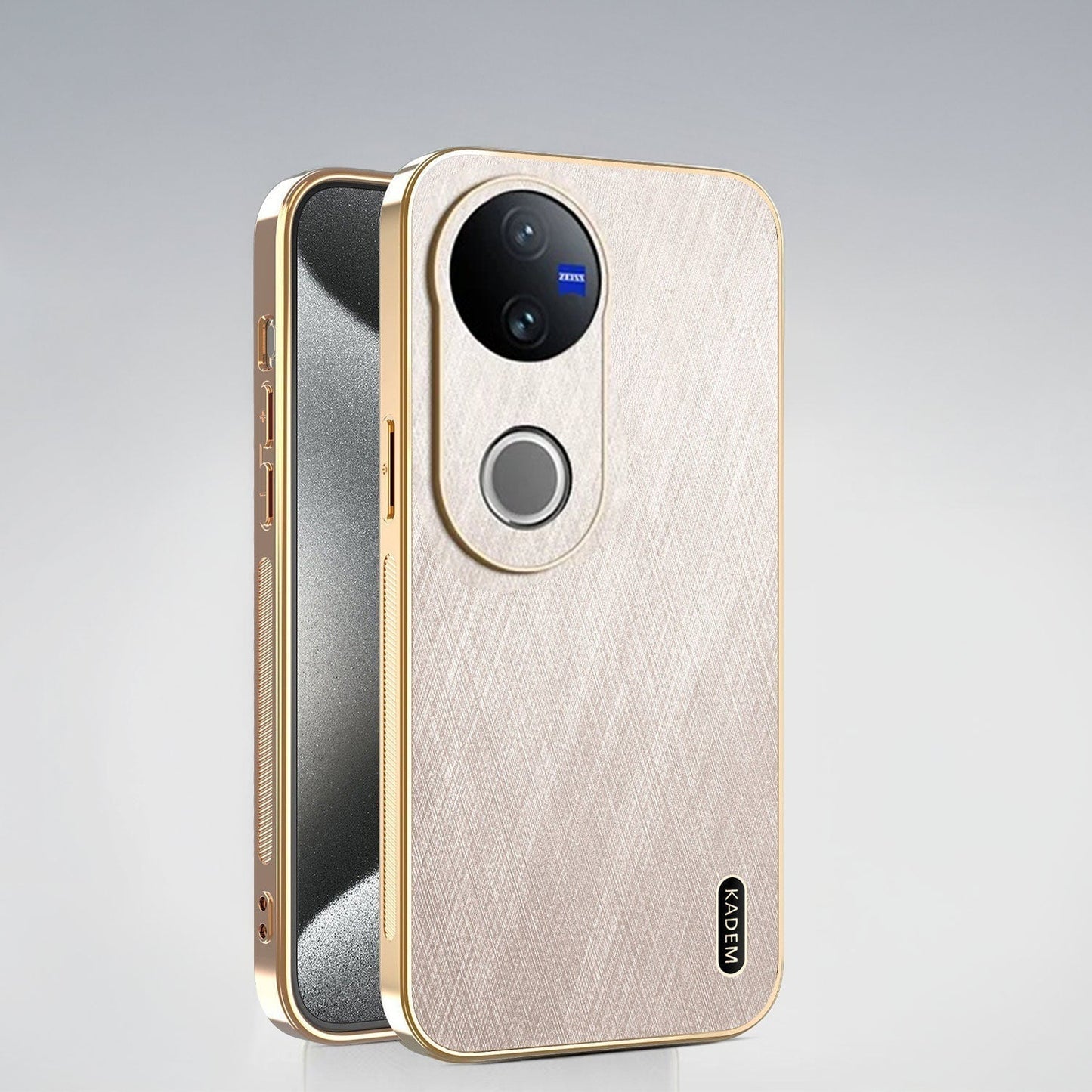 Vivo V50 5G Premium Electroplated Frame Gold Thread Pattern Soft Case (Buy 1 Get 1 Surprise Cover)