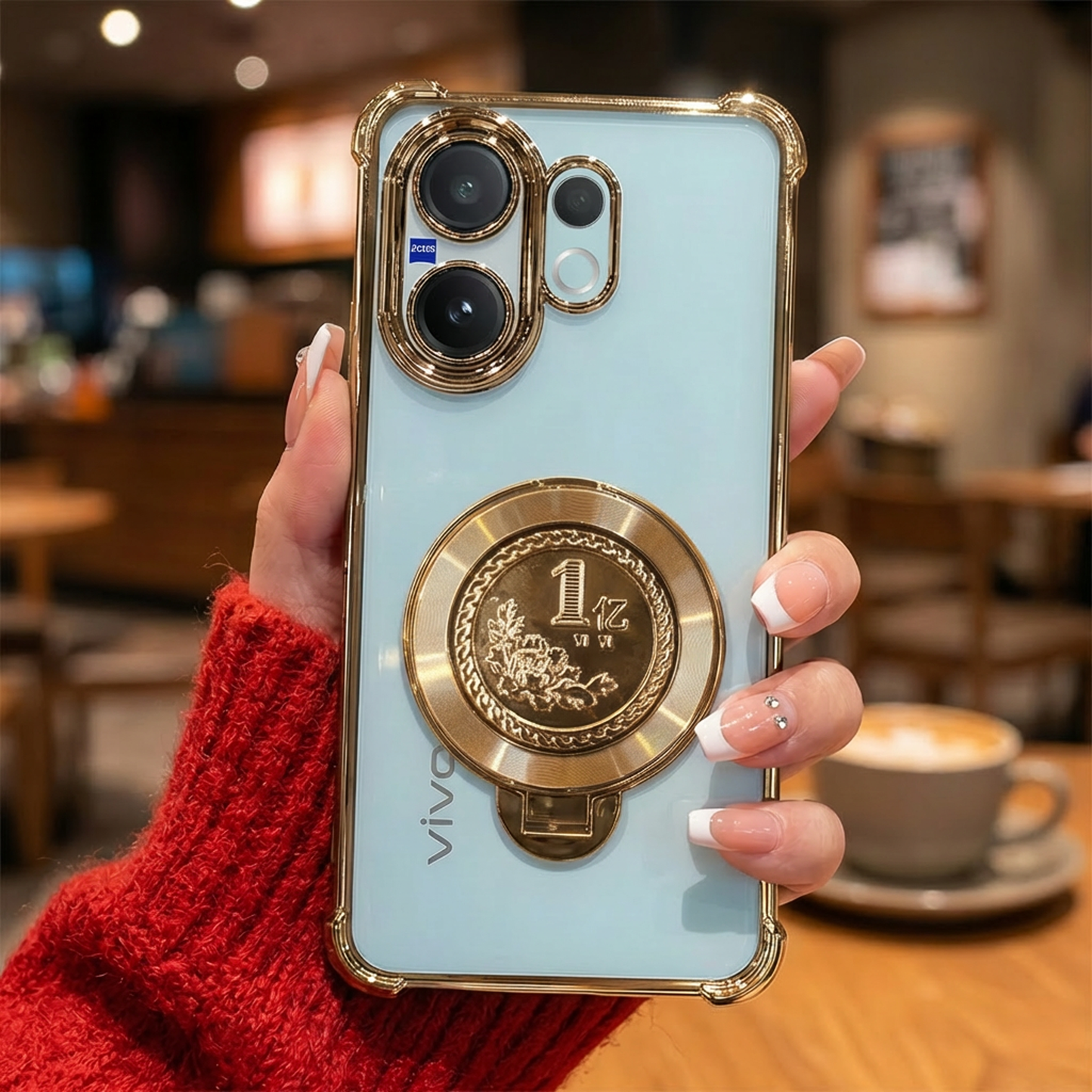 Vivo X200 FE 5G Premium Billion Wheel Rotating Shockproof Airbags Case