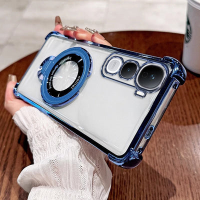 Vivo Y400 Pro 5G magnetic magnifier ring stand case