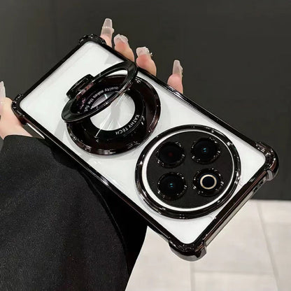 Vivo T4 5G Phone case with camera lens and ring stand attachment 