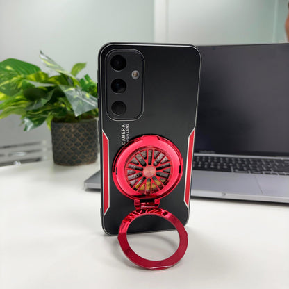 Samsung Galaxy S24 FE 5G Best Selling Stress Buster Wheel Aluminium Metal Scratch Resistant Back Case