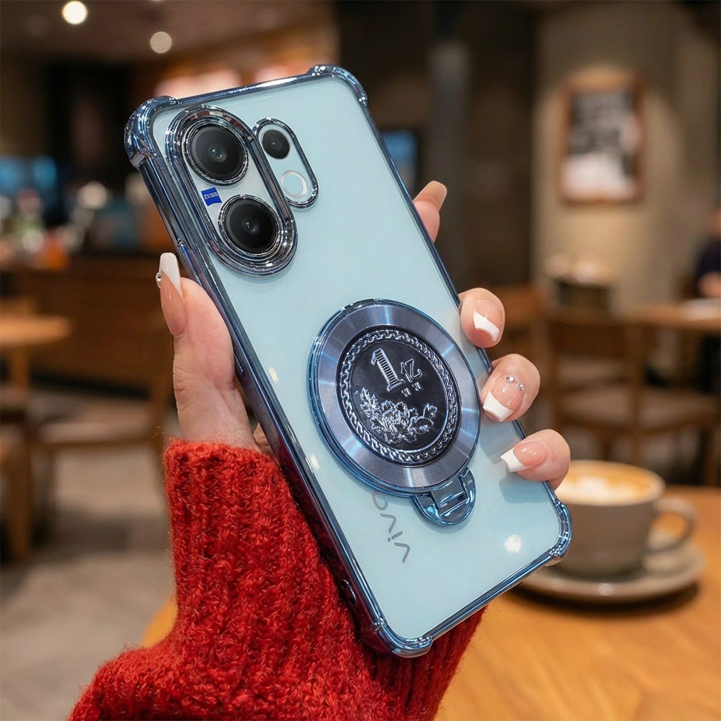 Vivo V60 5G Premium Billion Wheel Rotating Shockproof Airbags Case (Buy 1 Get 1 Surprise Cover)