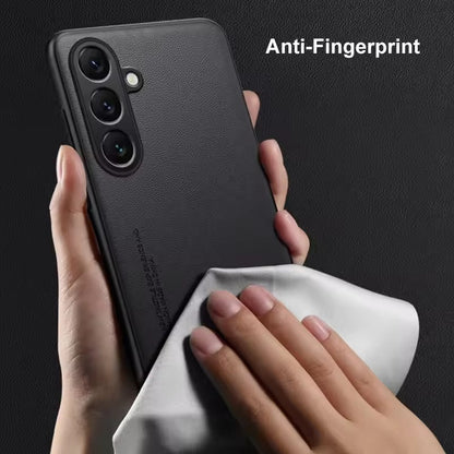 Samsung Galaxy A35 5G Soft Vegan Leather Grain Protective Back Case (Buy 1 Get 1 Surprise Cover)