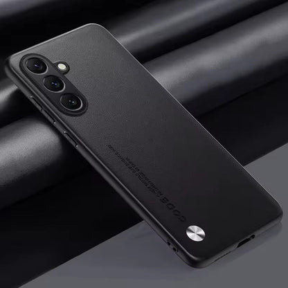 Samsung Galaxy A35 5G Soft Vegan Leather Grain Protective Back Case (Buy 1 Get 1 Surprise Cover)