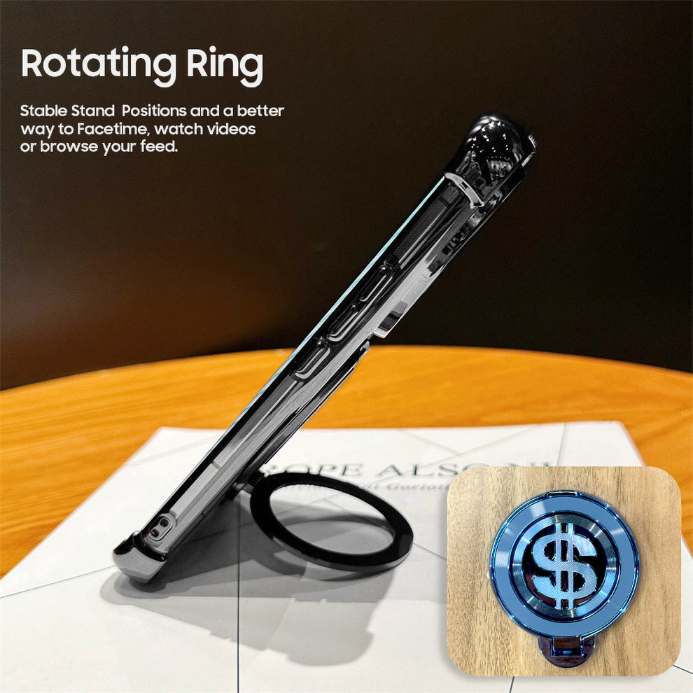 Oppo Reno 15 5G Four Corner Airbags 100% Original Astro Money Magnet Rotating Dollar Case