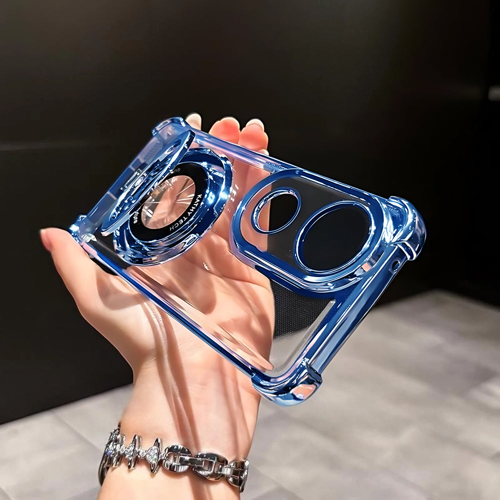 Vivo V50 5G Original Luxury Magnifier Ring Stand Shockproof Airbags Corner Case (Buy 1 Get 1 Surprise Cover)